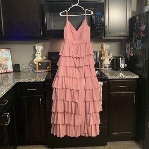 Pink Ruffle MAC DUGGAL Dress